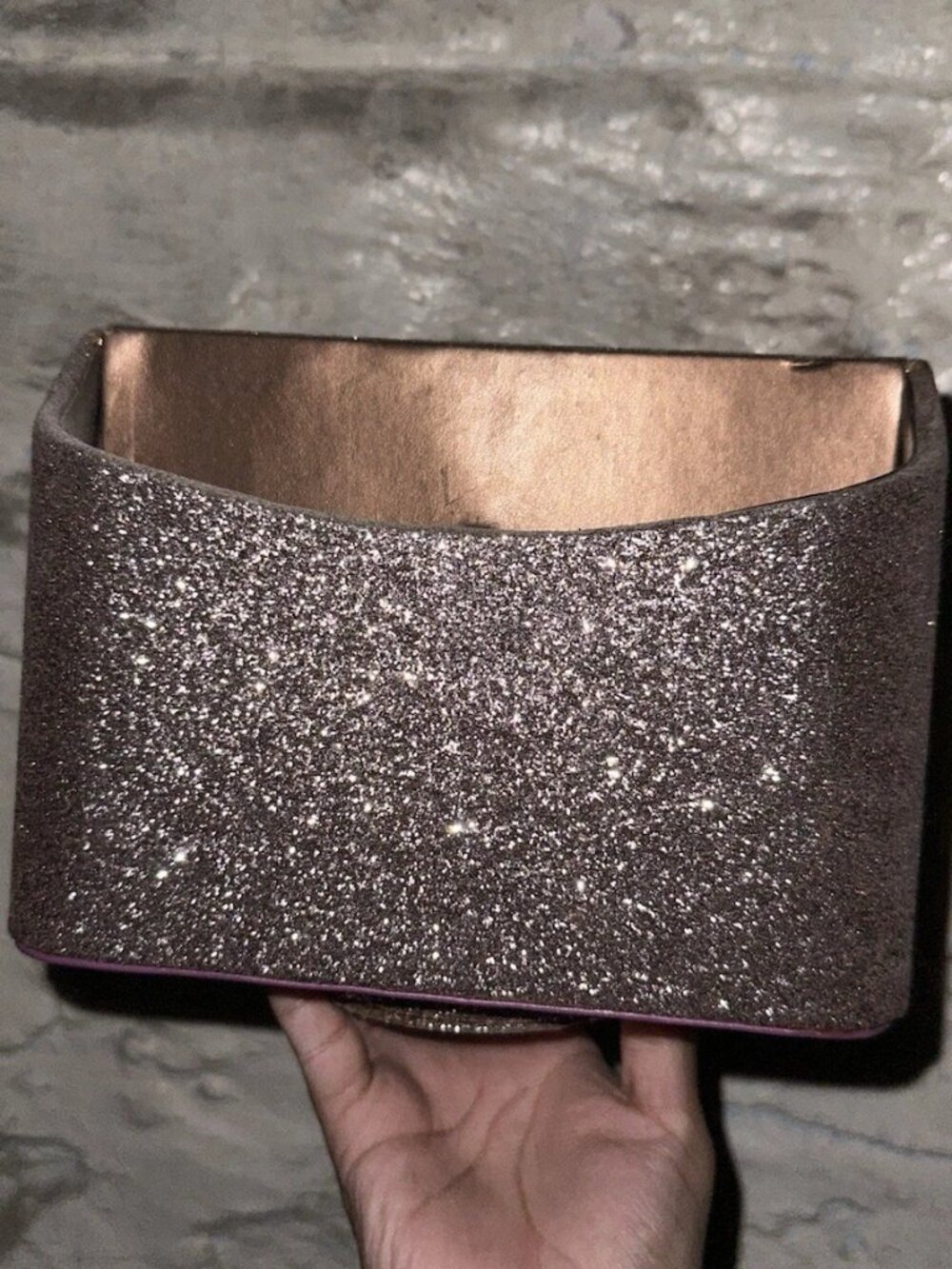 Pink Sparkly Cosmetic Organizer Holder, Spins Around